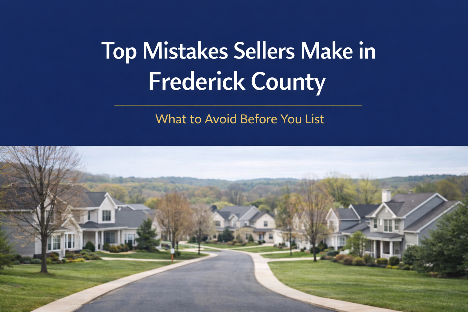 Top mistakes sellers make in Frederick County MD